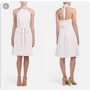 Theory Cream Halter dress